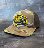 Load image into Gallery viewer, Full Victory Shield Patch Trucker Hat
