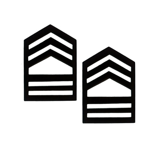 ROTC Master Sergeant STA-BRITE® (Black) Rank Pin-on (pair)
