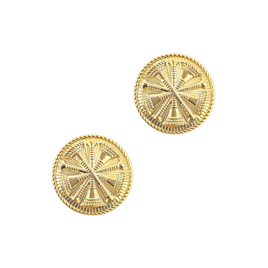 Fire Chief 5 Bugles on disk STA-BRITE® Gold 3/4" (pair)