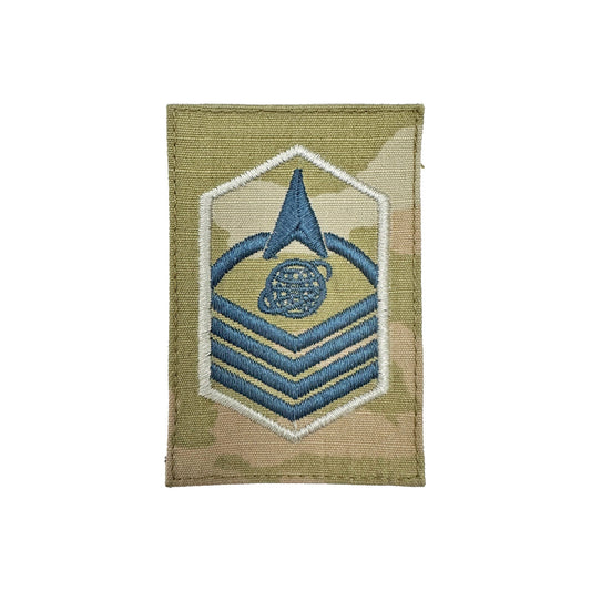 Space Force Rank Master Sergeant Embroidered OCP with Hook (ea)