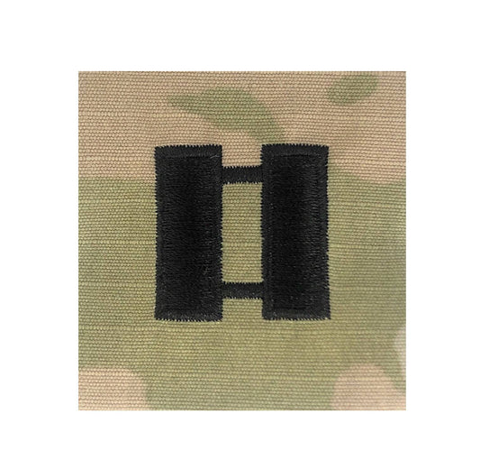 US Army O3 Captain OCP 2x2 Sew-On Rank For Shirt, Jacket, Coat
