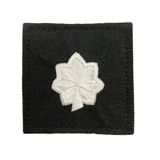 U.S. Army (O5) Lieutenant Colonel 2x2 Black Rank with Hook Fastener (each)