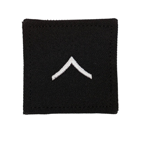 Private (PV2) 2X2 Black with Hook Fastener