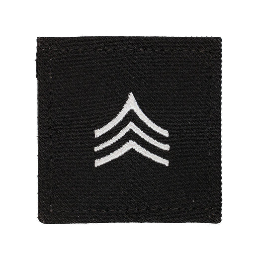 U.S. Army Sergeant 2x2 Black with Hook Fastener