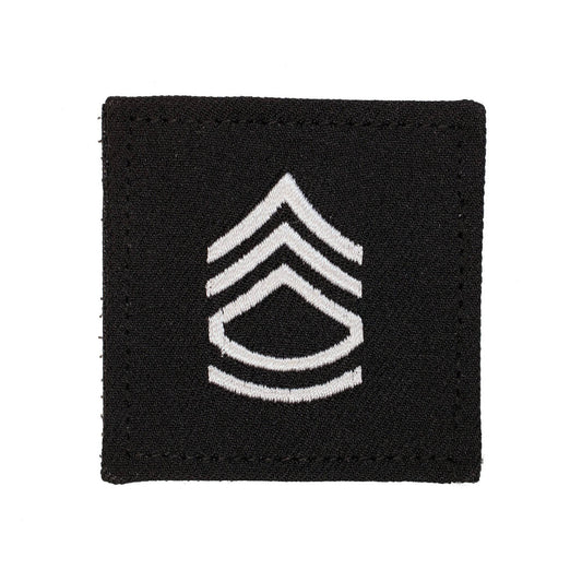 U.S. Army SGT 1st Class 2x2 Black with Hook Fastener