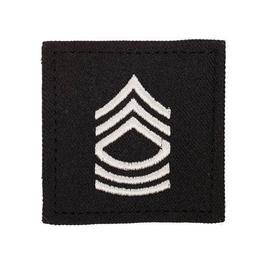 U.S. Army Master SGT 2x2 Black with Hook Fastener
