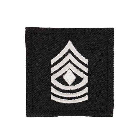 U.S. Army 1st SGT 2x2 Black with Hook Fastener