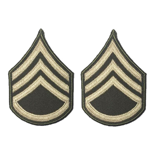 U.S. Army AGSU E6 Staff Sergeant Chevron Sew on Rank (Male) (pair)