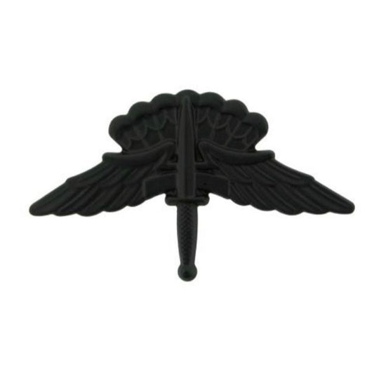 U.S. Army Military Free Fall Parachutist (Halo) Basic STA-BRITE® BLACK Metal Pin-on Badge