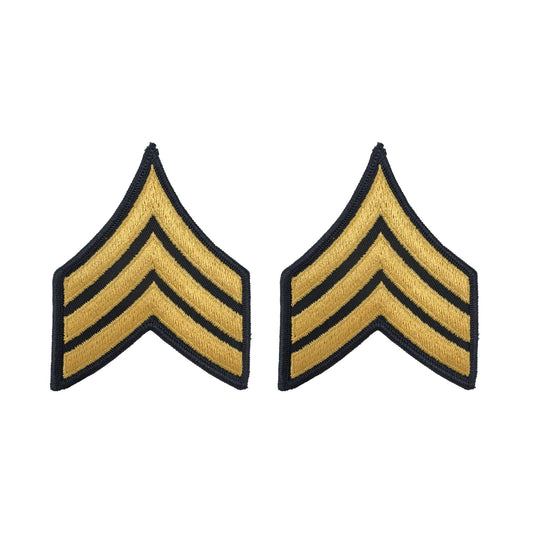 US Army E5 Sergeant Gold on Blue Sew-on - Large/Male