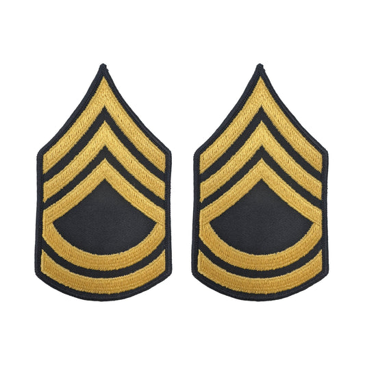 U.S. Army E7 Sergeant First Class Gold on Blue Sew-on - Large/Male