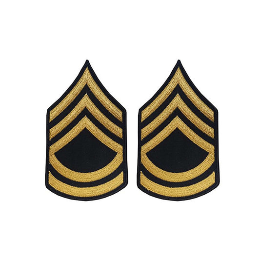 U.S. Army E7 Sergeant First Class Gold on Blue Sew-on - Large/Male