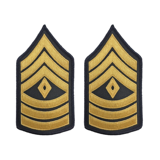 U.S. Army E8 First Sergeant Gold on Blue Sew-on - Large/Male