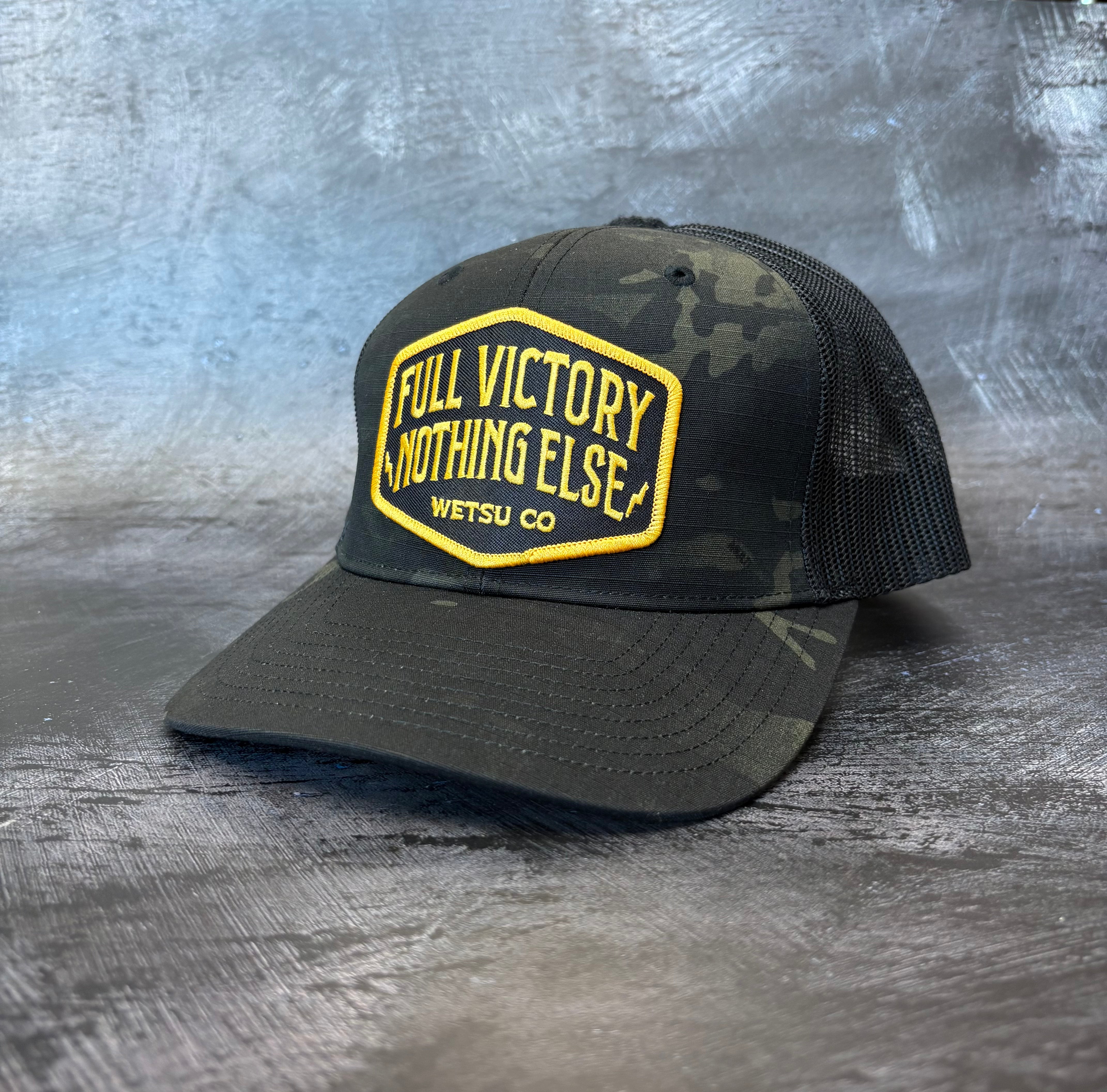 Full Victory Shield Patch Trucker Hat