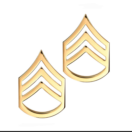 U.S. Army E6 Staff Sergeant STA-BRITE® Pin-on Rank (pair)