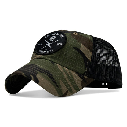 Addicted To Iron Patch Tactical Ripstop Mesh Snapback Hat