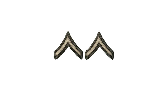U.S. Army AGSU (E2) Private Chevron Sew-on Rank (male)