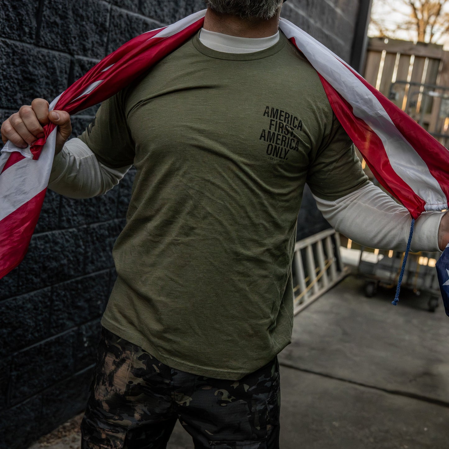 America First. American Only. Men's T-Shirt