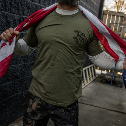America First. American Only. Men's T-Shirt