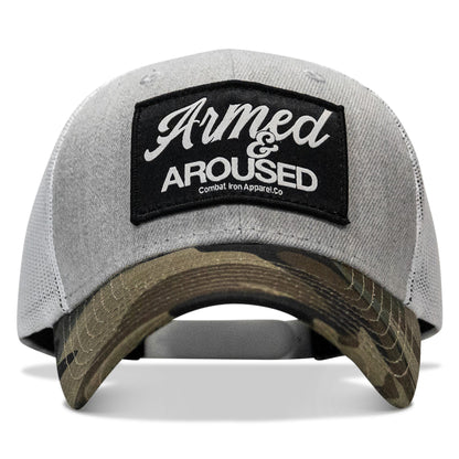 Armed & Aroused Patch Snapback Hat