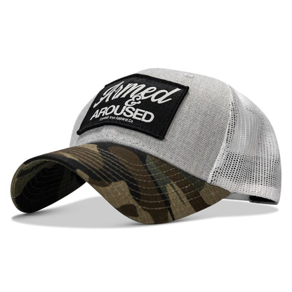 Armed & Aroused Patch Snapback Hat