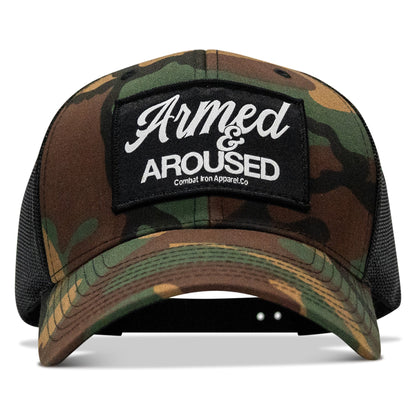 Armed & Aroused Patch Snapback Hat