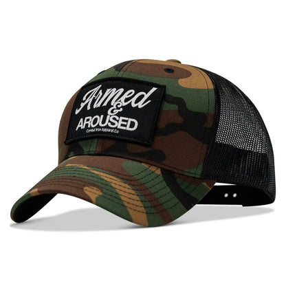 Armed & Aroused Patch Snapback Hat