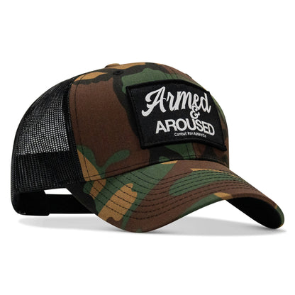 Armed & Aroused Patch Snapback Hat
