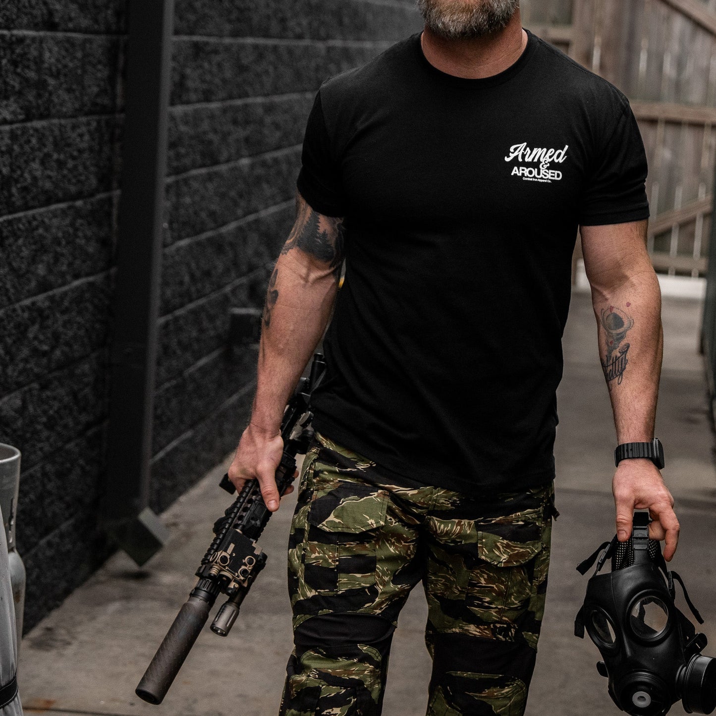 Armed and Aroused  Men's T-Shirt