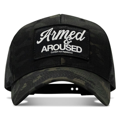 Armed & Aroused Patch Snapback Hat