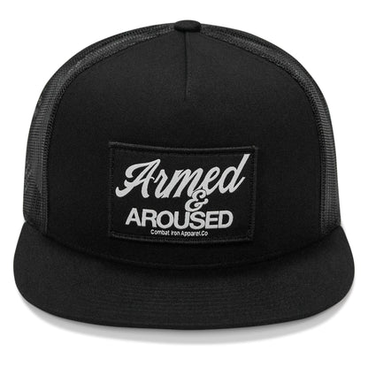 Armed & Aroused Patch Flatbill Snapback Hat