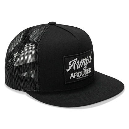 Armed & Aroused Patch Flatbill Snapback Hat