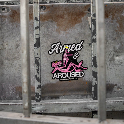 Armed & Aroused Panther Decal