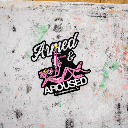 Armed & Aroused Panther Decal