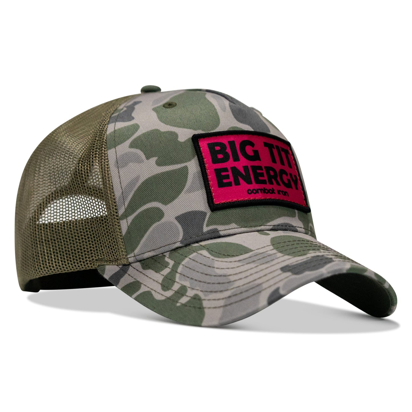 Big Tit Energy Pink Patch Snapback Hat