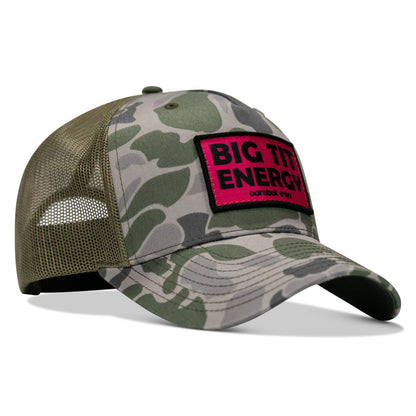 Big Tit Energy Pink Patch Snapback Hat
