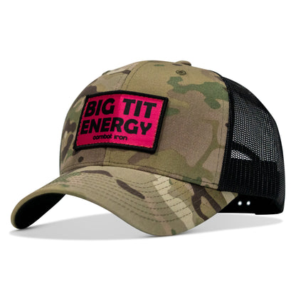 Big Tit Energy Pink Patch Snapback Hat