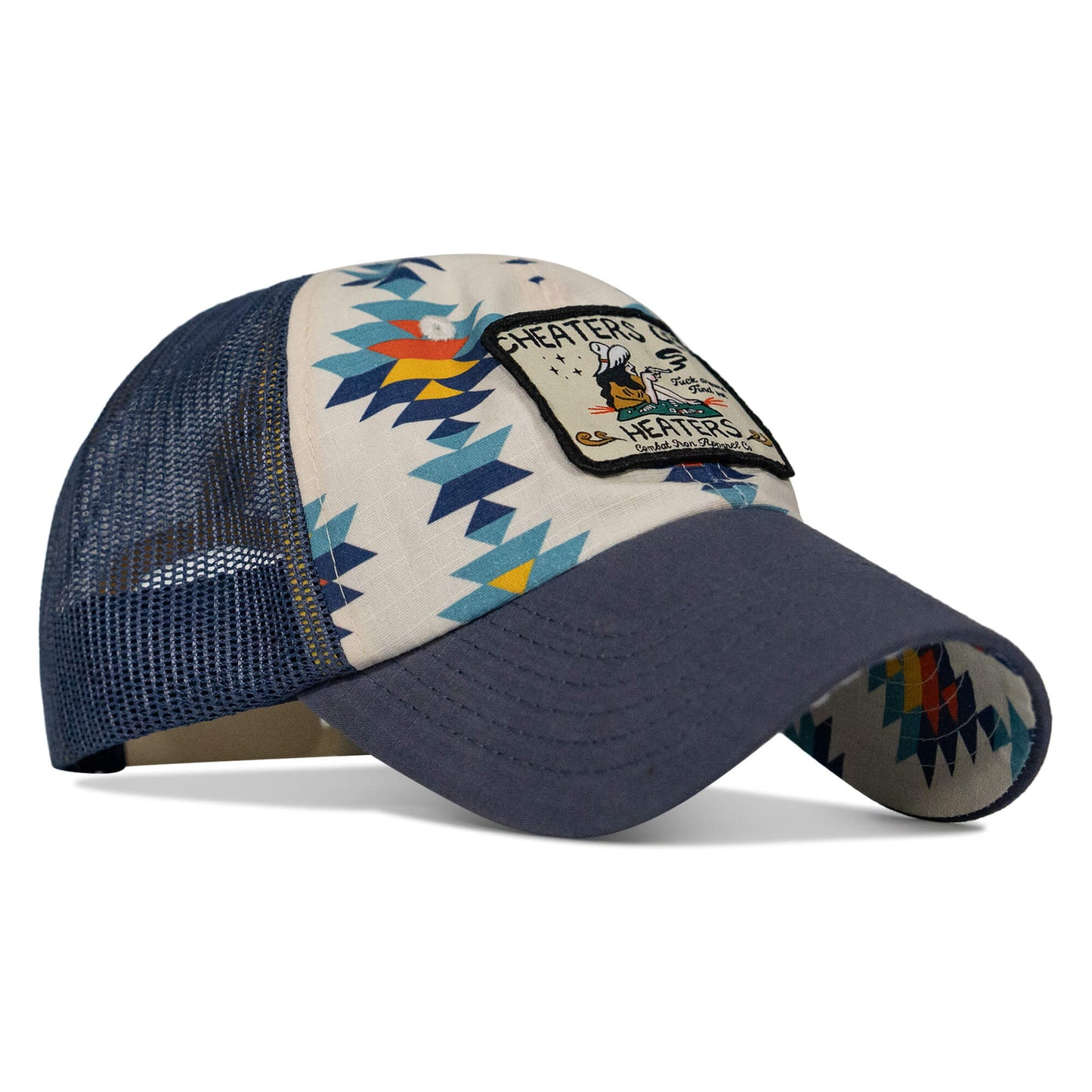 Cheaters Get Heaters Cowboy Patch Ripstop Mesh Snapback Hat
