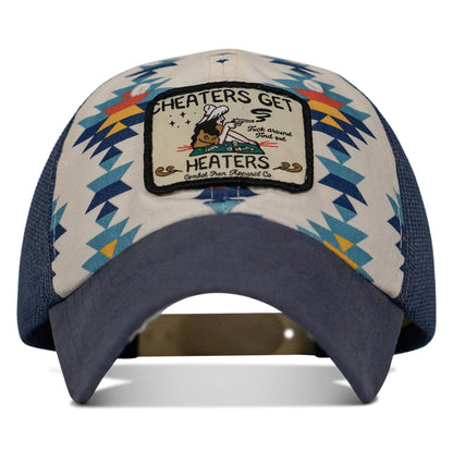 Cheaters Get Heaters Cowboy Patch Ripstop Mesh Snapback Hat