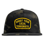 Load image into Gallery viewer, Shoot Your Local Terrorists Flat Bill SnapBack Hat
