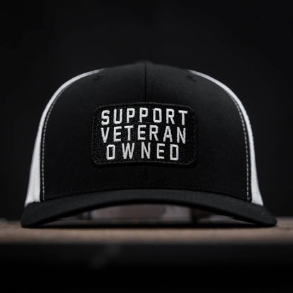 Support Veteran Owned Patch Mid-Profile Mesh Snapback