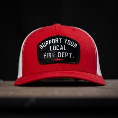 Support Your Local Fire Dept. Patch Snapback Hat