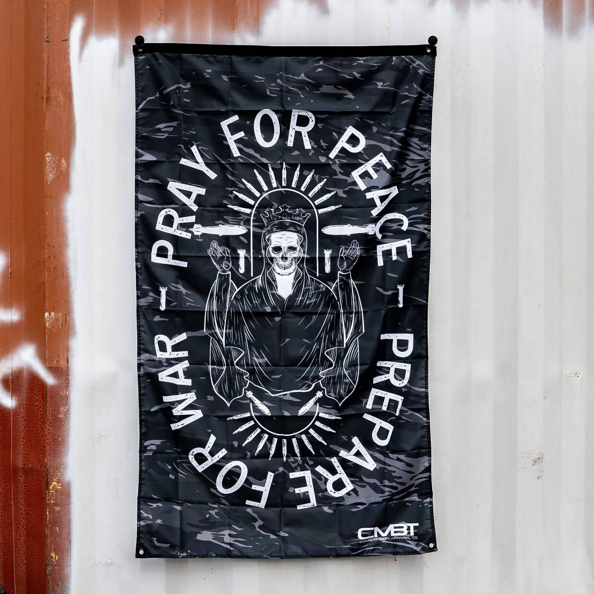 Pray For Peace. Prepare For War. Tiger Stripe 3' X 5' Wall Flag – WETSU ...