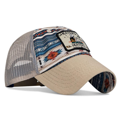 Cheaters Get Heaters Cowboy Patch Ripstop Mesh Snapback Hat