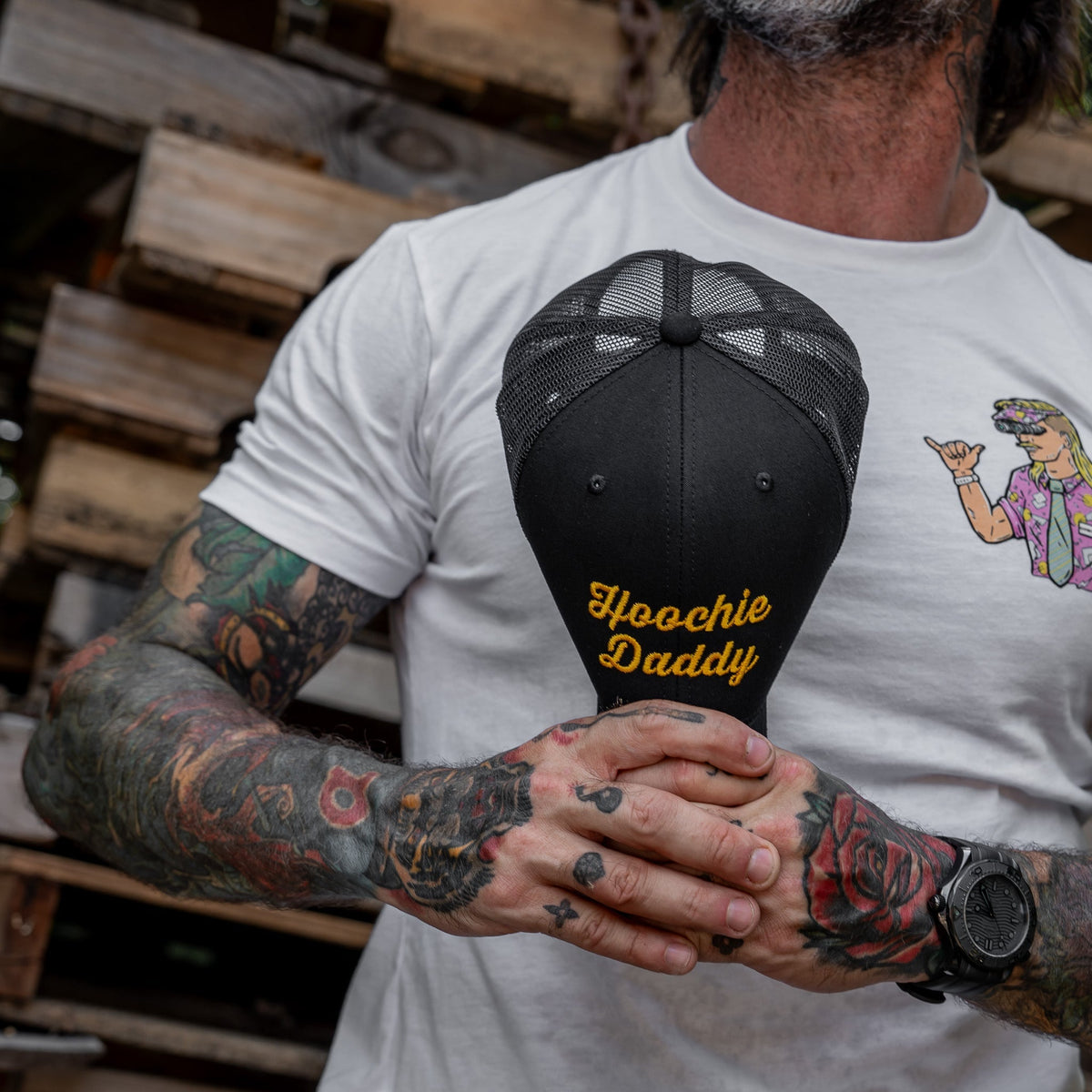 Hoochie Daddy Script Snapback Hat