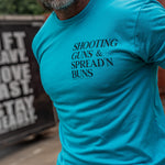 Load image into Gallery viewer, Shooting Guns &amp; Spread&#39;n Buns Men&#39;s T-Shirt
