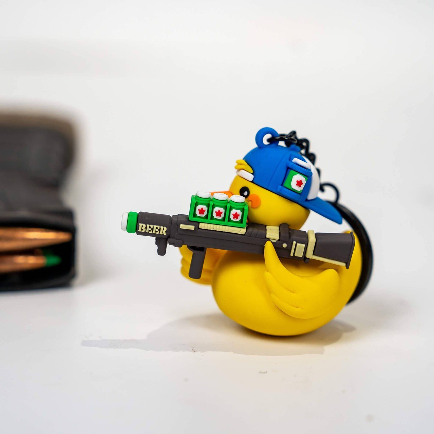 Beer Launcher TactiDuck 3D Rubber Keychain