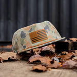 Load image into Gallery viewer, American Flag Leather Patch Crushable Rope Snapback Hat
