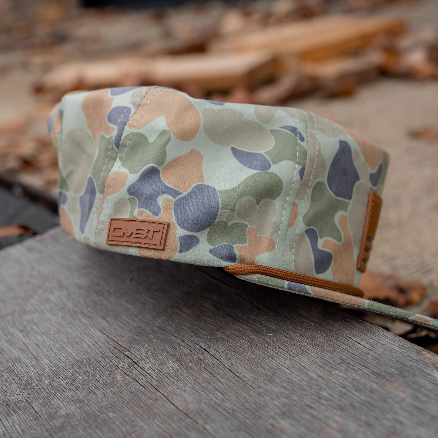 American Flag Leather Patch Crushable Rope Snapback Hat