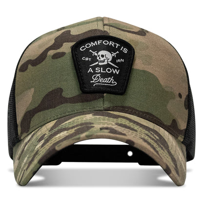 Comfort Is A Slow Death Patch Snapback Hat